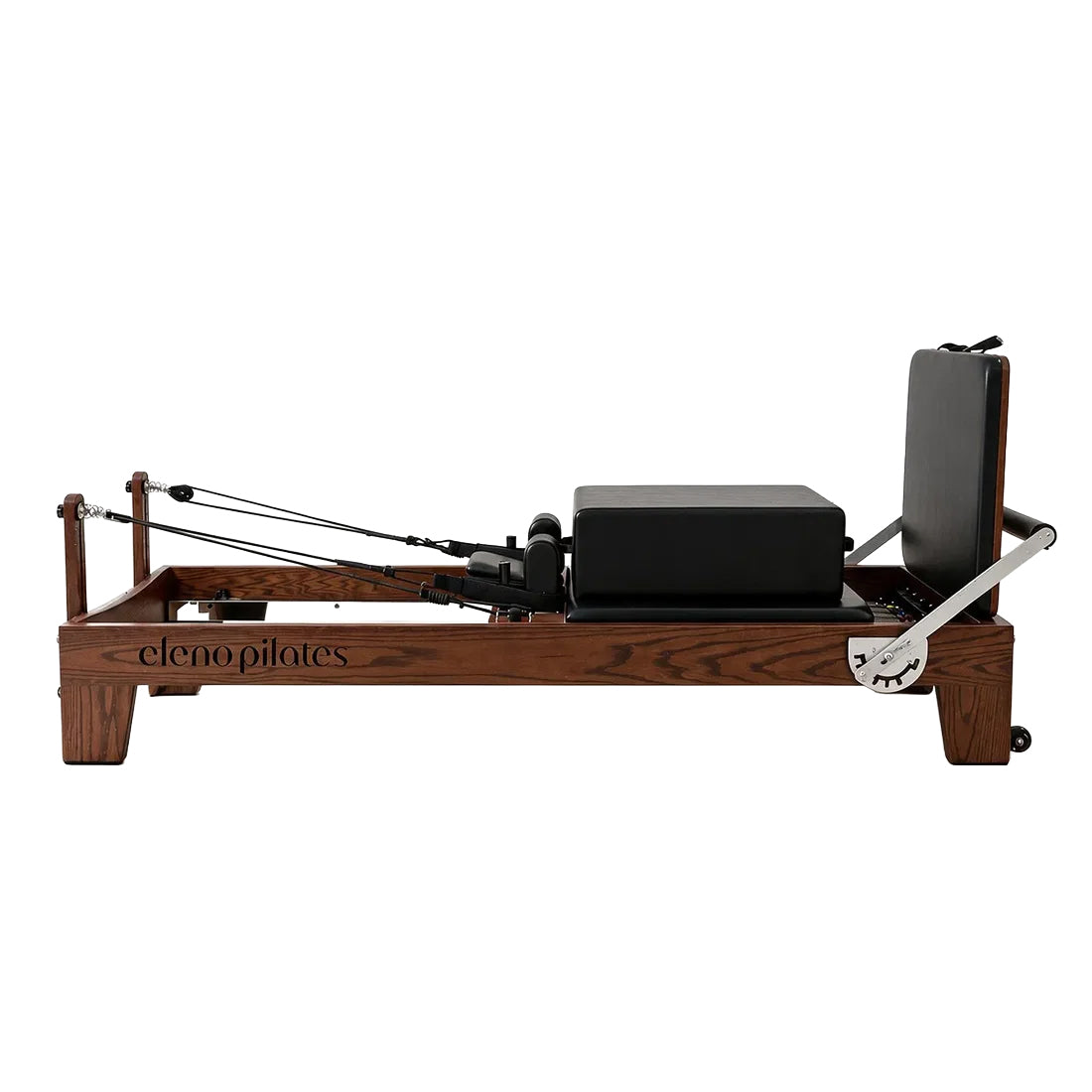 Eleno Pilates Home Fit Pro Foldable Reformer Bundle - Red Oak / Black