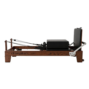 Eleno Pilates Home Fit Pro Foldable Reformer Bundle - Red Oak / Black
