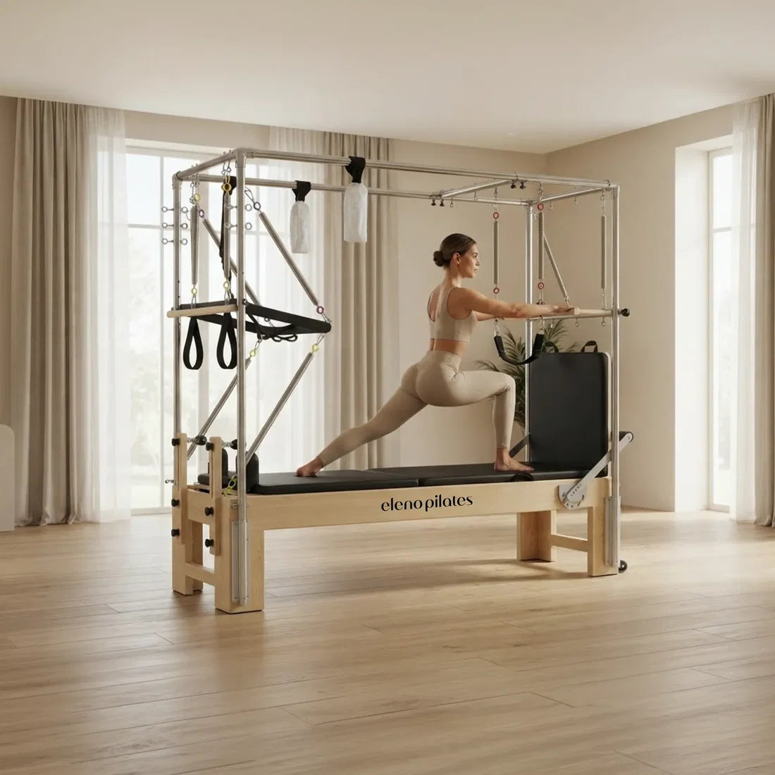Eleno Pilates E100 Reformer - Maple Finish / Black