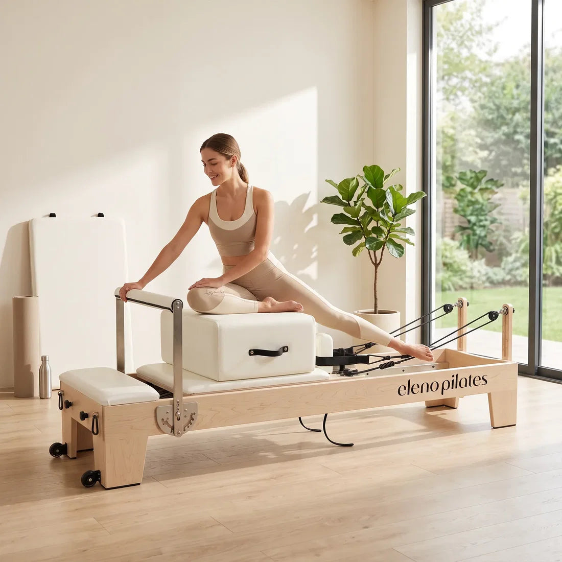Eleno Pilates M4 Pro Reformer Bundle - Beige