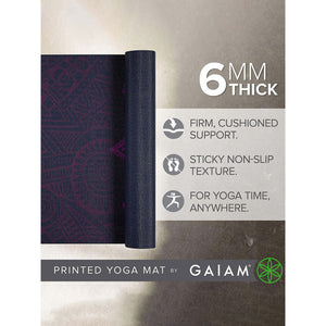 Gaiam Premium Plum Sundial Yoga Mat | 6mm